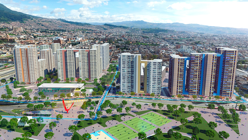 Imagen generada por computador - edificios proyecto SAN BERNARDO