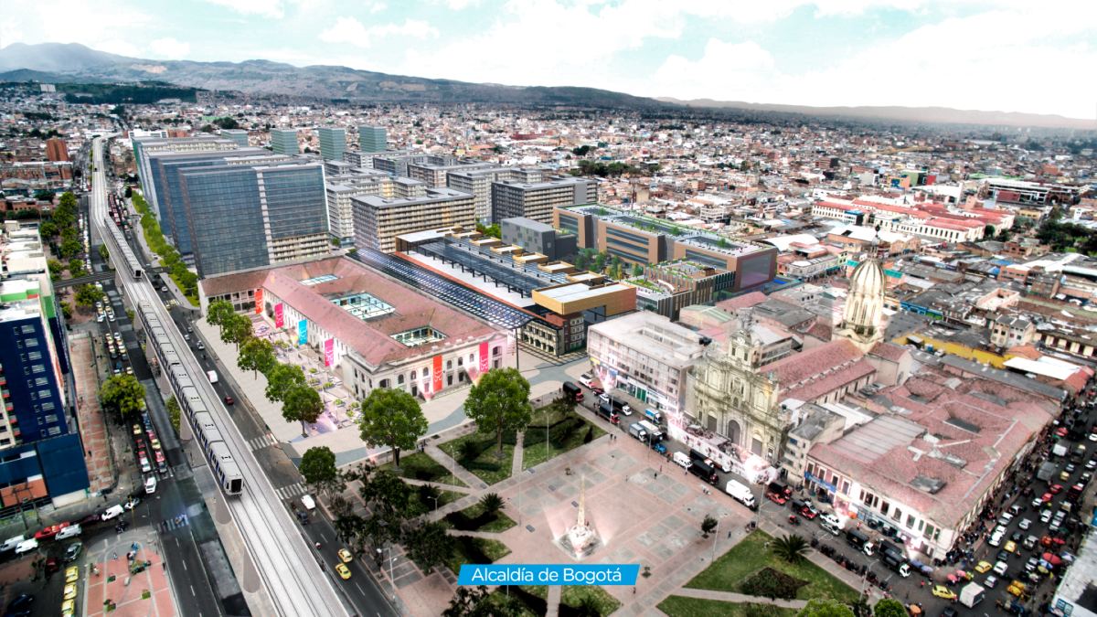 Imagen generada por computador - vista aérea del proyecto voto nacional - la estanzuela