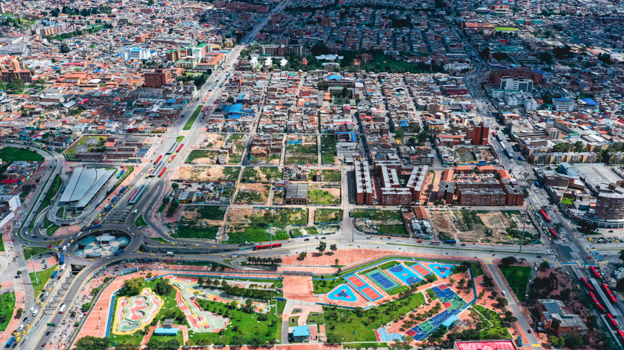 Imagen panorámica tomada con dron en San bernardo