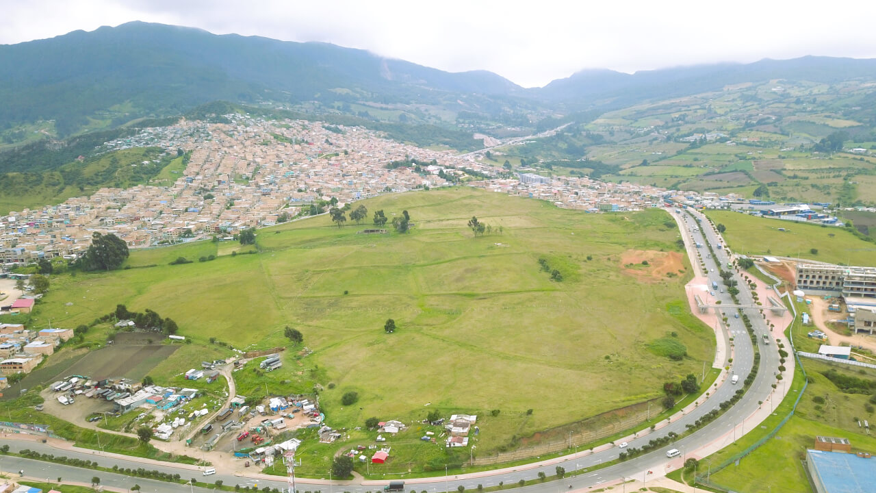 Fotografía aérea plan parcial tres quebradas