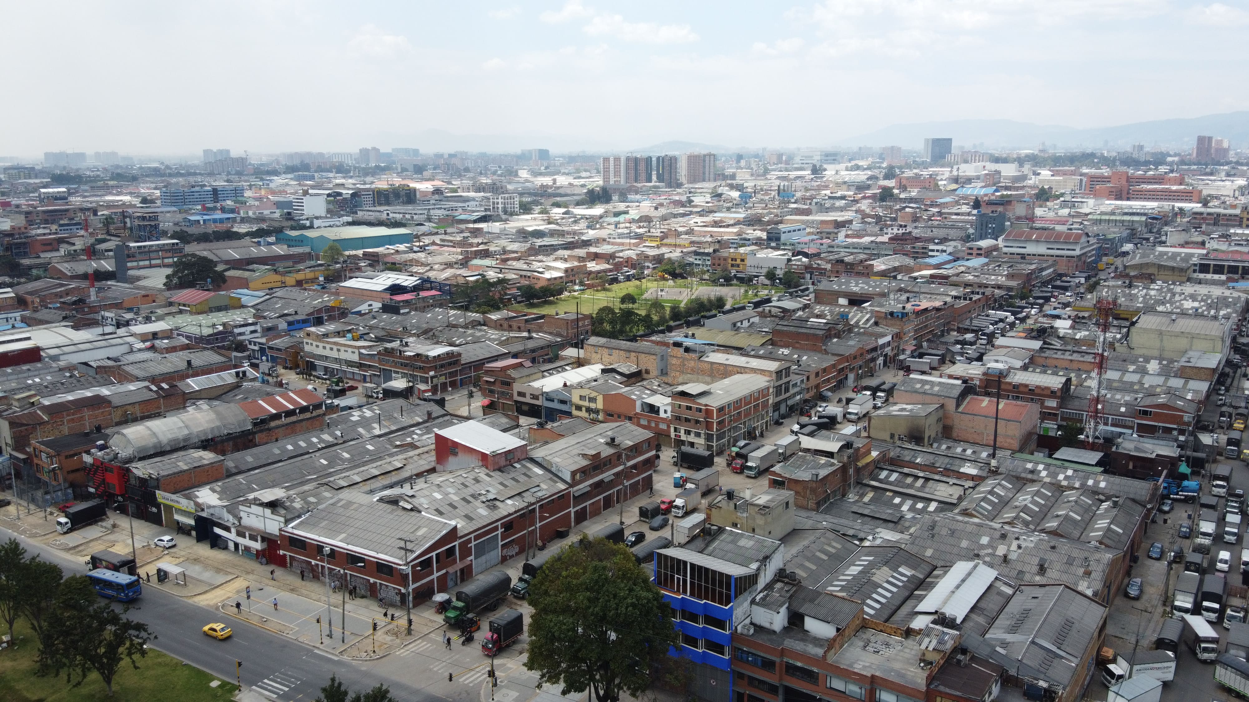 Panorámica Bogotá zona industrial