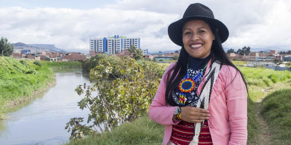 Ángela Chiguasuque  la gobernadora del cabildo de Bosa