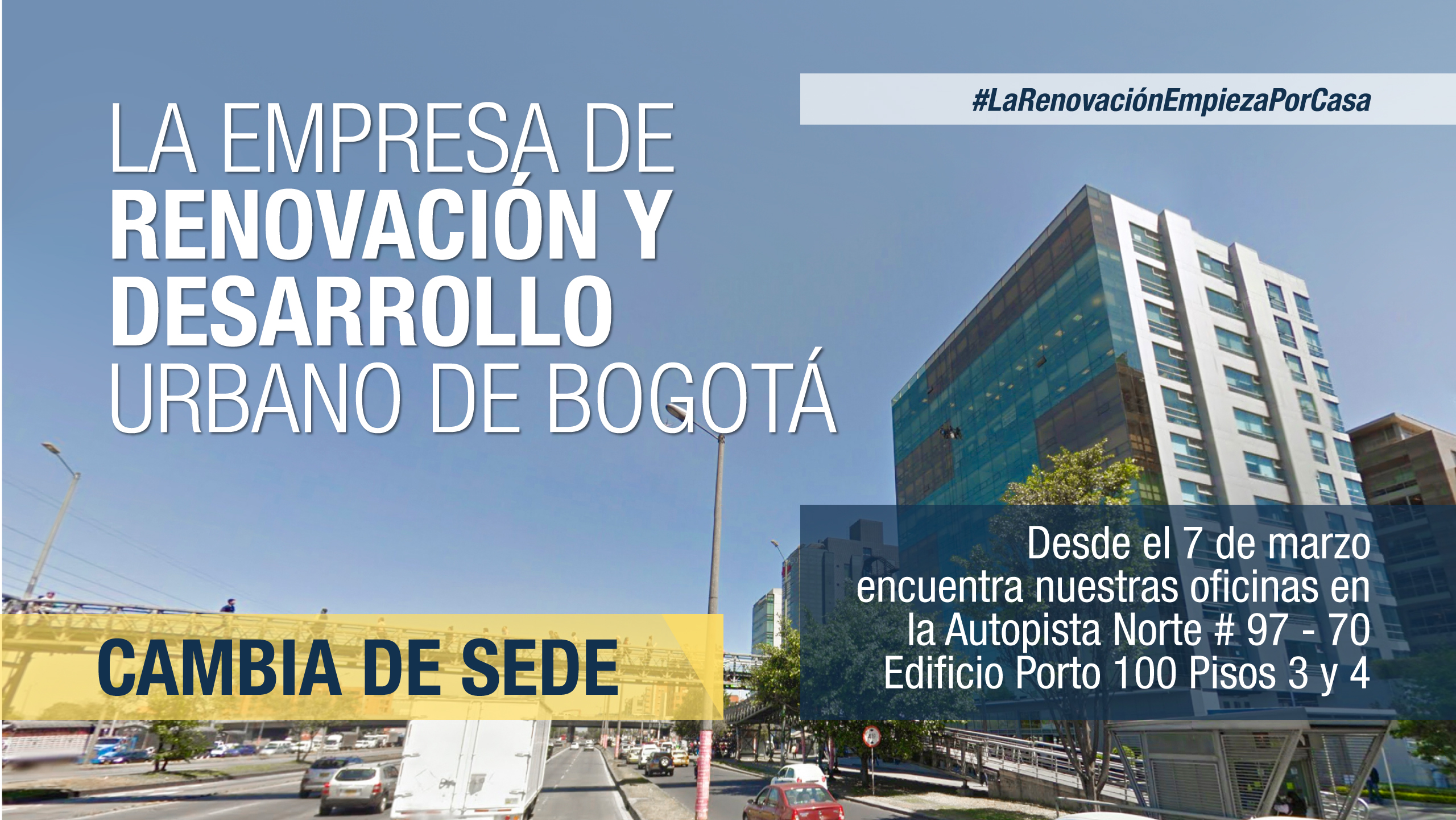 Imagen publicitaria de cambio de sede